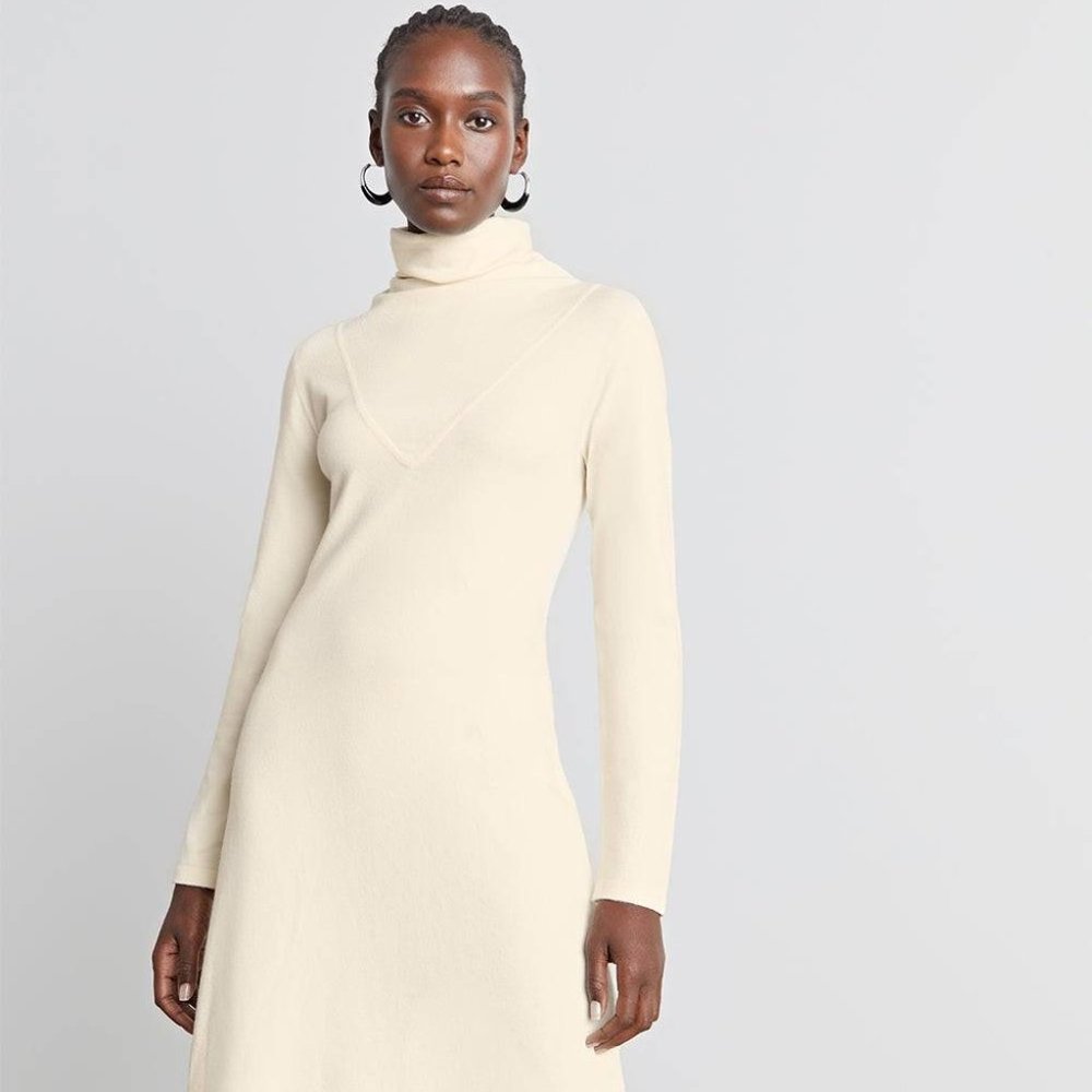 Liv Cowl-Neck Midi Dress (WHO WHAT WEAR)